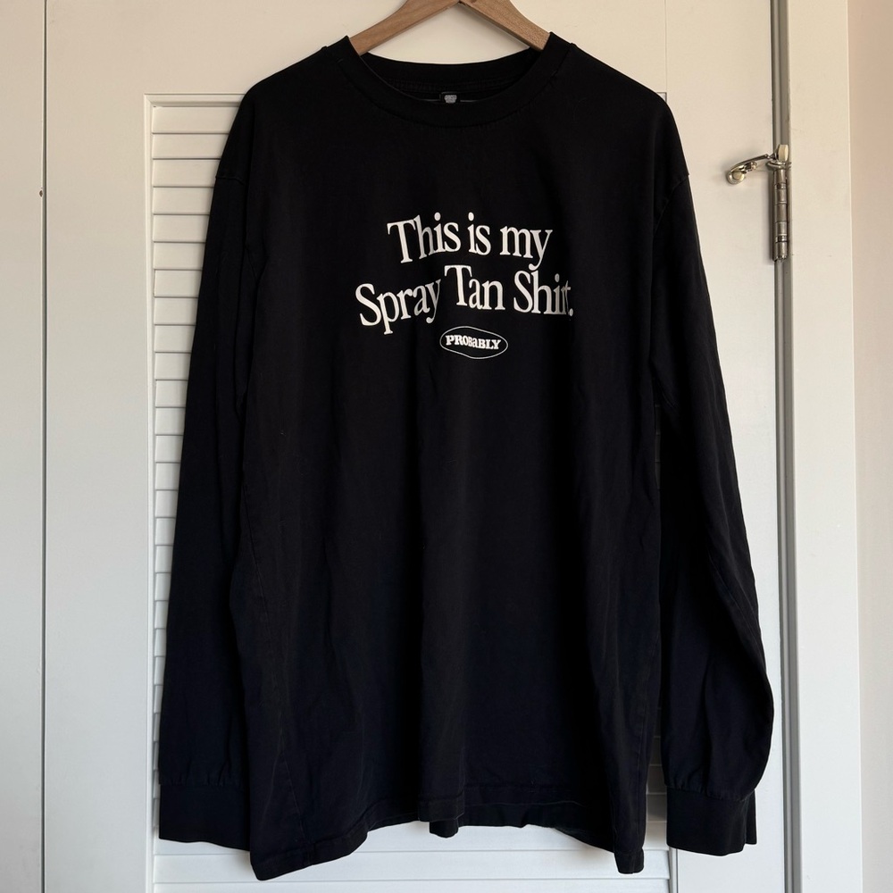 This is my spray tan shirt from probably a podcast’s Shannon (Ford) Middleton
